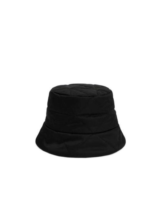 Prada Black Triangle Logo Plaque Puffer Hat for men