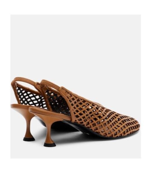 Proenza Schouler Brown Tee Leather Slingback Pumps