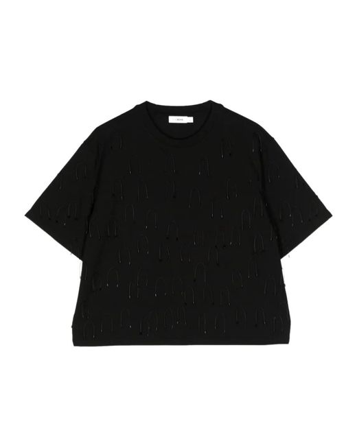 Jonathan Simkhai Black Amaru Appliqué-Detailing T-Shirt