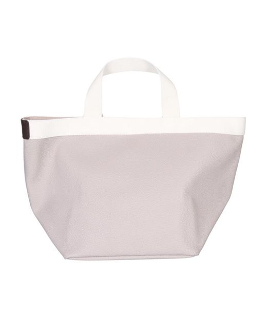 Herve Chapelier Pink Pebbled Texture Tote Bag