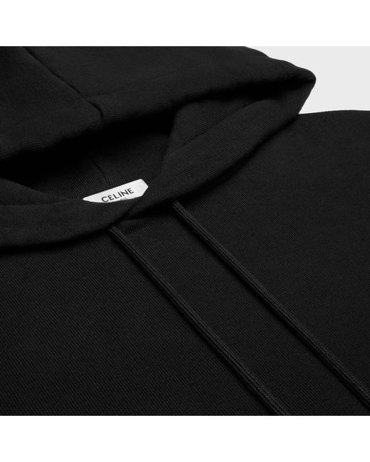 Céline Black Cropped Hoodie