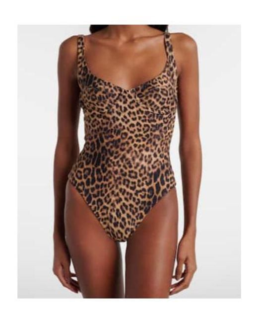 Melissa Odabash Brown Mauritius Leopard-Print Swimsuit