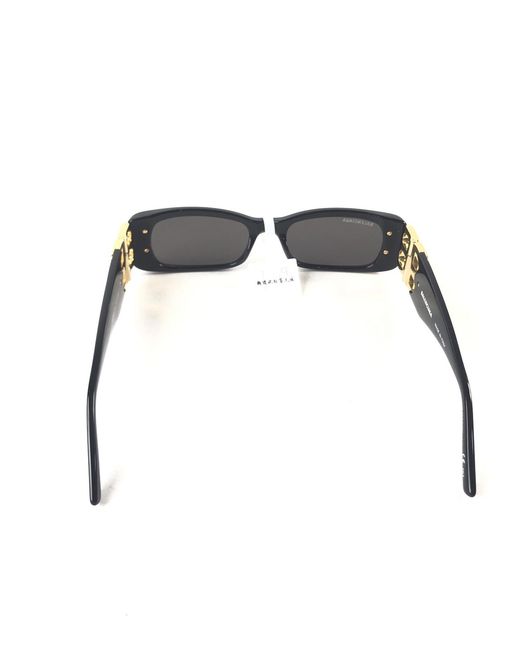 Balenciaga White Eyewear Dynasty Rectangular-Frame Sunglasses