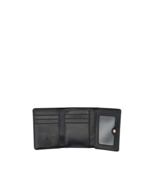 Vivienne Westwood Black Orb Plaque Small Frame Wallet
