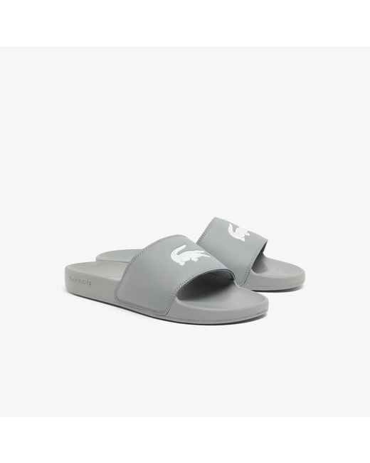 Lacoste Gray Pool Slippers for men