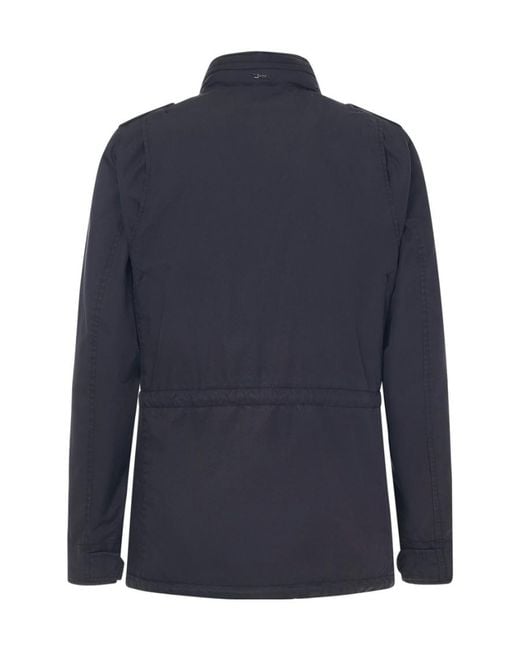 Herno Blue Cargo Military Jacket for men
