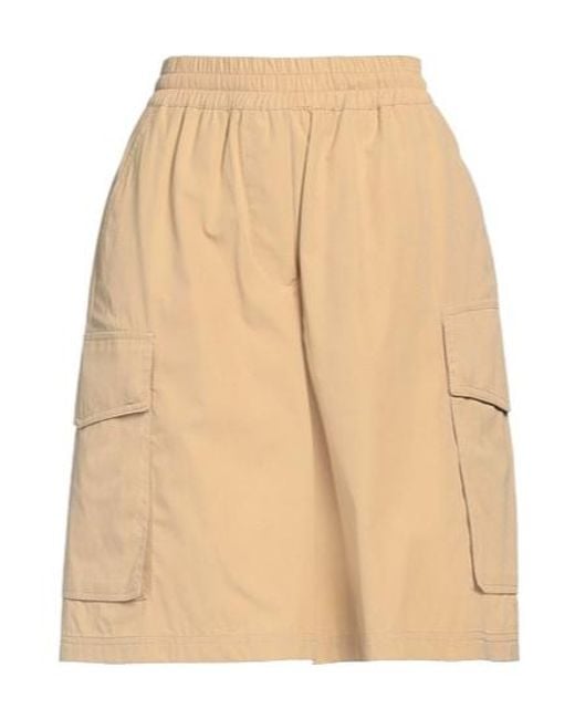 Weekend by Maxmara Natural Solid-Colored Work Shorts