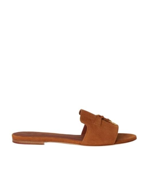 Loro Piana Brown Summer Charms Sandals