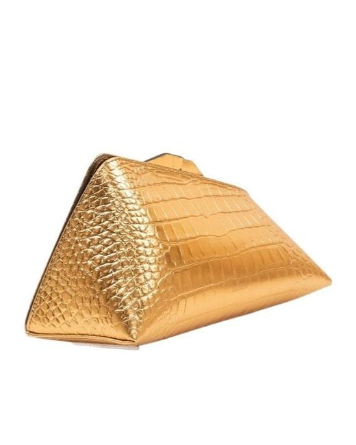 The Attico Natural The 8.30Pm Embossed Clutch Bag
