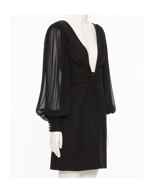 Valentino Black Long Sleeve Dress