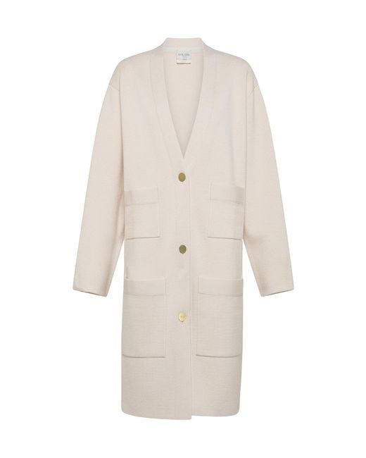 Forte_forte White Long-Sleeved Coat