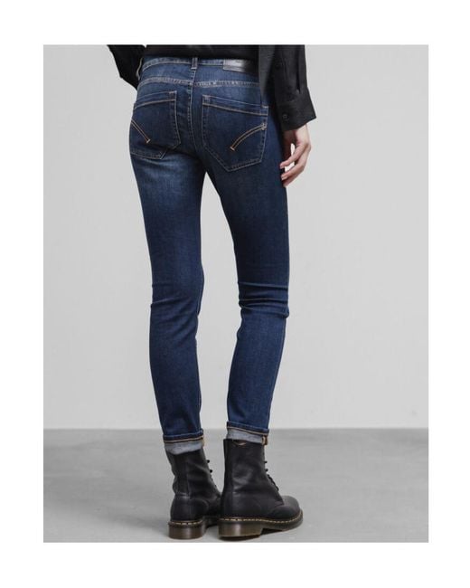 Dondup Blue Tapered Denim Trousers
