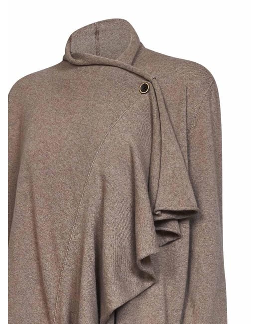 Uma Wang Brown Long-Sleeve Knit Cardigan