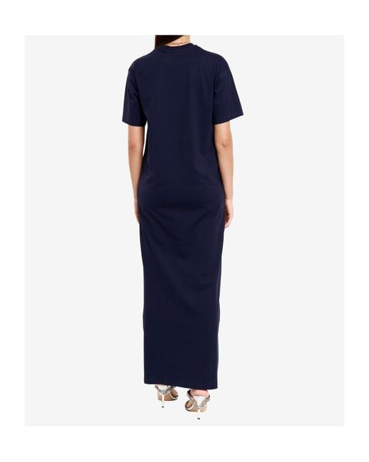 MSGM Blue Round Neck Dress