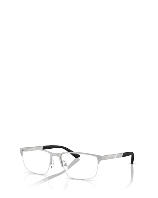 Emporio Armani Natural Rectangular Frame Glasses for men
