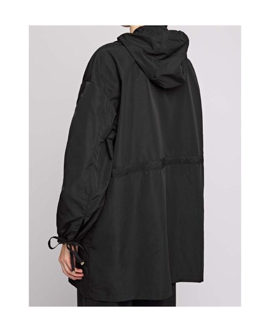 Moncler Black Shaverne Hooded Shell Parka
