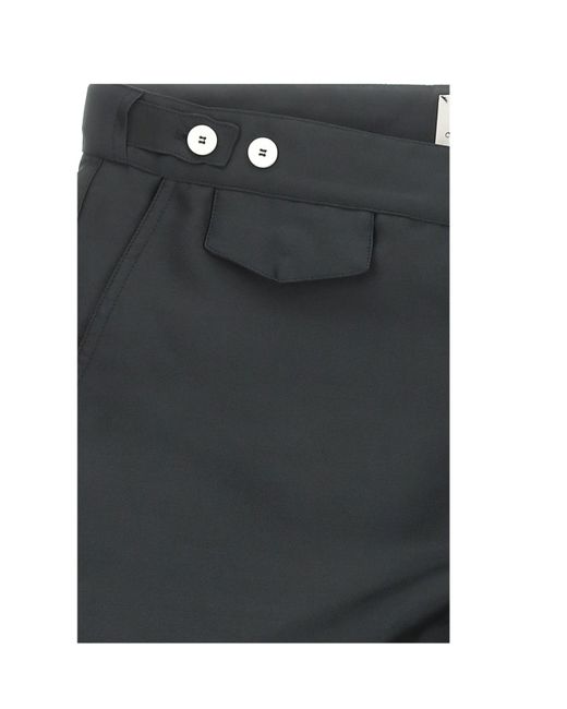 Vivienne Westwood Black Orb-Embroidered Mid-Rise Bermuda Shorts for men
