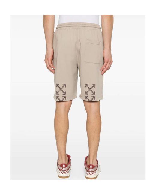 Off-White c/o Virgil Abloh Natural Drawstring Shorts for men