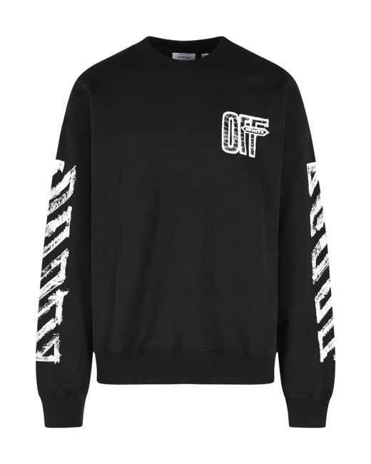 Off-White c/o Virgil Abloh Black Long-Sleeve Sweatshirt for men