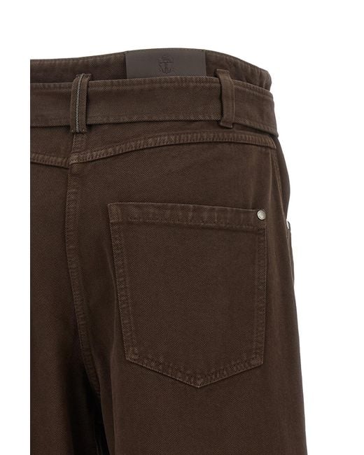 Brunello Cucinelli Brown Belt Loop Jeans