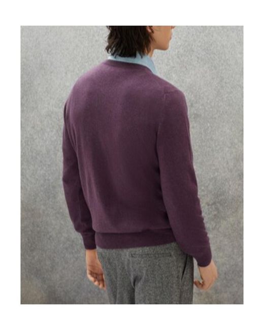 Brunello Cucinelli Brown Crewneck Knitted Jumper for men