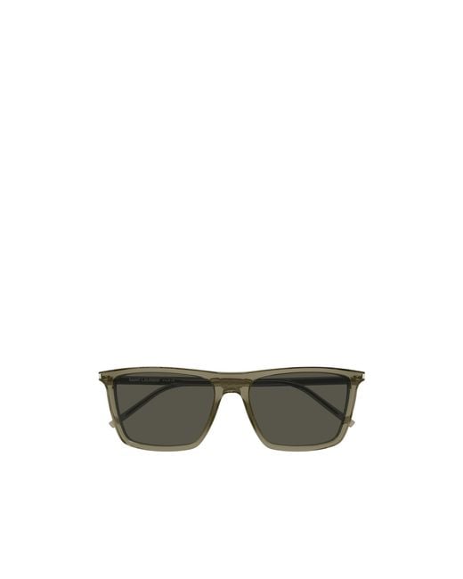 Saint Laurent Green Eyewear Sl 668 Square Frame Sunglasses for men
