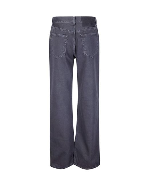 Haikure Blue Logo Patch Wide-Leg Jeans