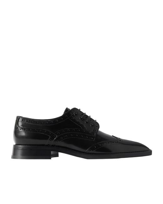 Victoria Beckham Black Pointed-Toe Brogues