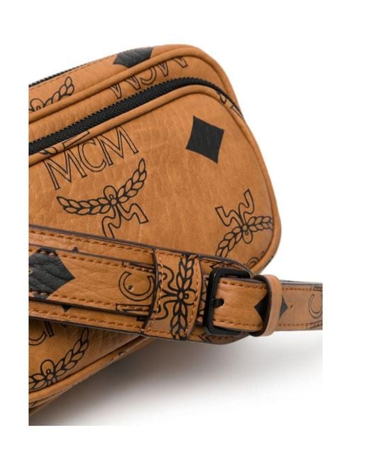 MCM Brown Aren Wristlet Mini Crossbody Bag