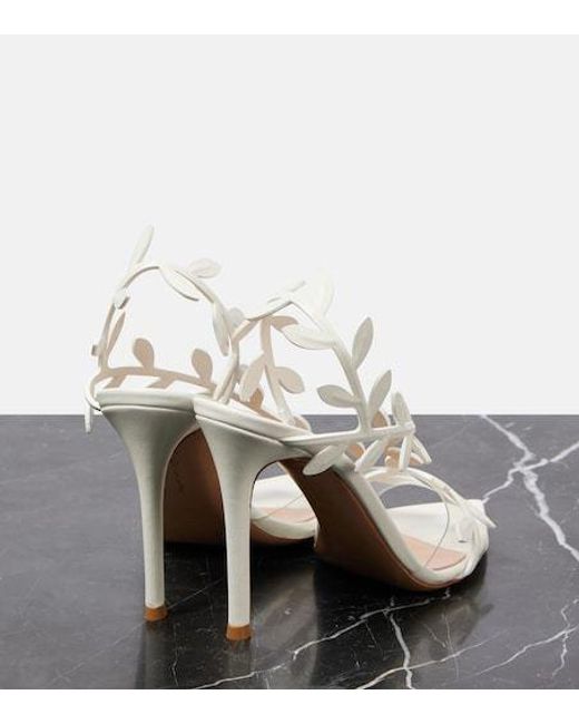 Gianvito Rossi White High Heel Leather Sandals