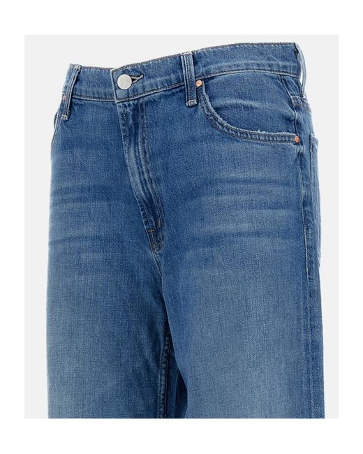 Mother Blue The Rerun Zip Sneak Jeans