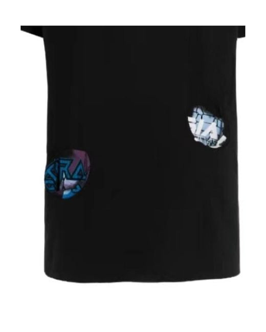 Raf Simons Black Pockethole Graphic Printed T-Shirt for men