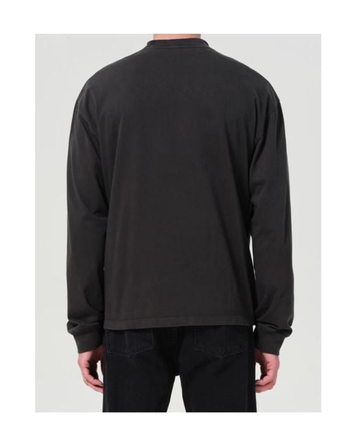 Agolde Black Crew Neck T-Shirt for men
