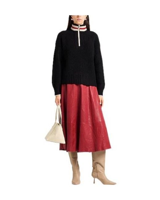 Brunello Cucinelli Black Minimal Solid Cashmere Knit Sweater