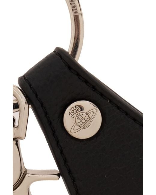 Vivienne Westwood White 3D Orb Keyring for men