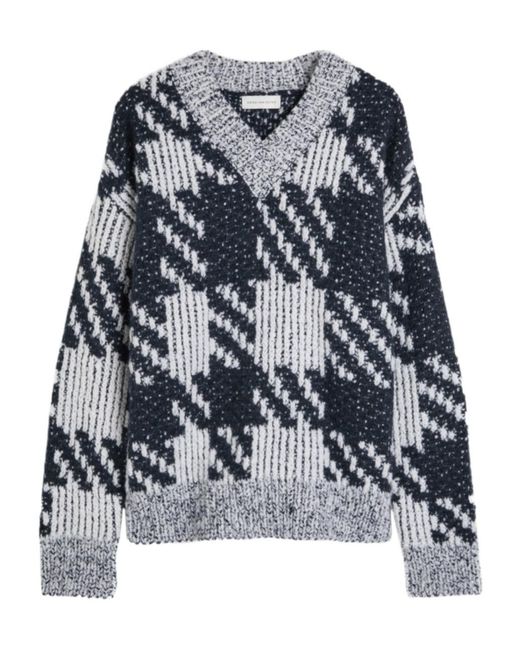 Dries Van Noten Multicolor Patterned Intarsia Wool Blend Knit Sweater for men