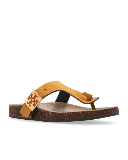 Tory Burch Brown Toe Slippers