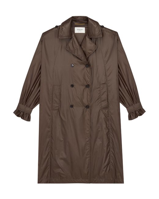 Saint Laurent Brown Trench Coat