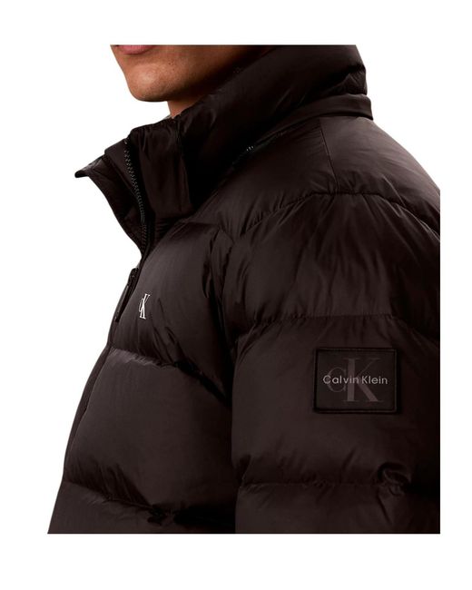 Calvin Klein Black Relaxed Nylon Puffer Jacket for men