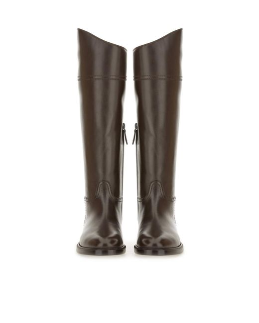 Brunello Cucinelli Brown Zip Detailed Boots