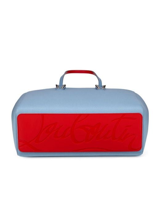 Christian Louboutin Blue Cabata Stud Detailed Small Tote Bag