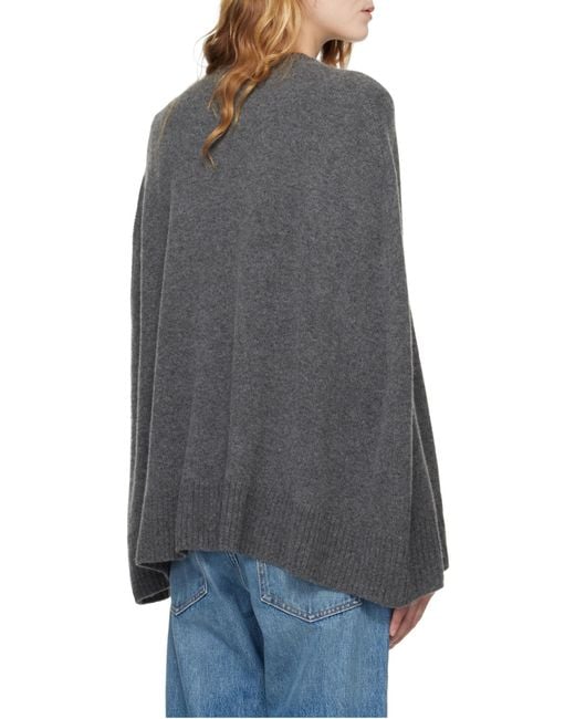 Totême Black Totême Crewneck Knit Cape