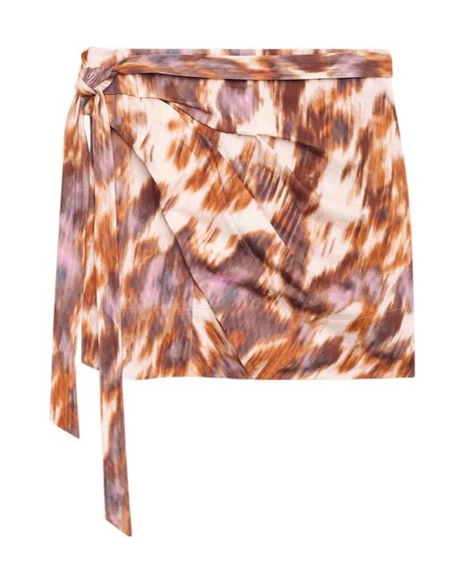 Isabel Marant Pink Isabel Marant Étoile Berenice Self-Tied Mini Skirt