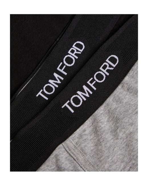 Tom Ford Black Stretch-Cotton Boxer Briefs for men
