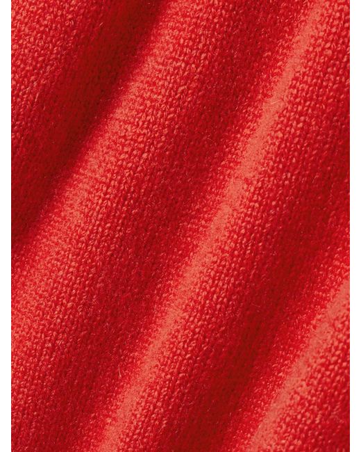 Khaite Red Long-Sleeved Knitted Shirt