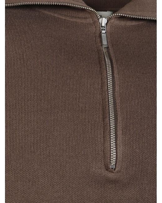 Entire studios Brown Zip Sweater for men