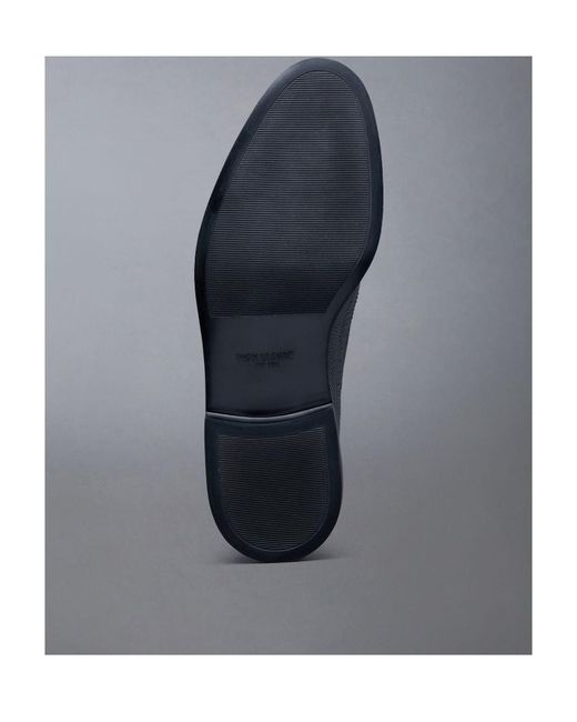 Thom Browne Blue Almond-Toe Leather Brogues for men