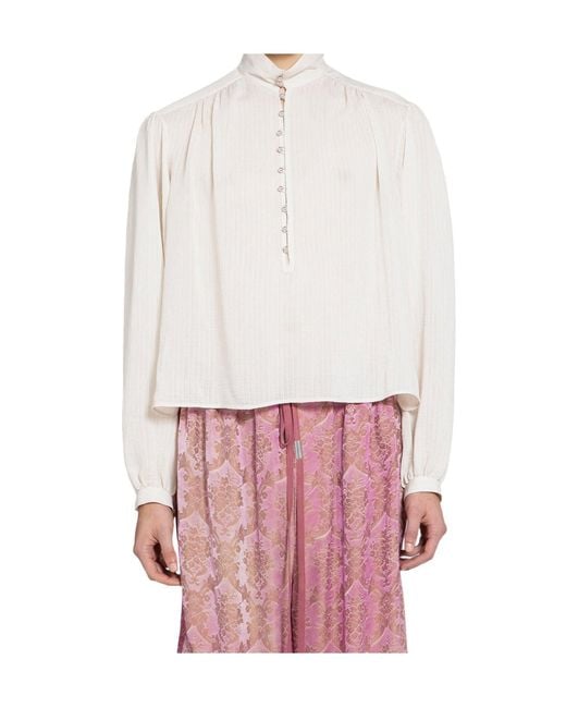 Ann Demeulemeester White Long Sleeve Shirt for men