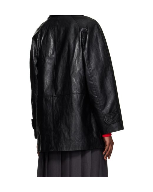 DUNST Black Lily Button-Fastening Shirt Jacket