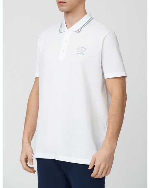 Paul & Shark White Logo Short-Sleeved Polo Shirt for men